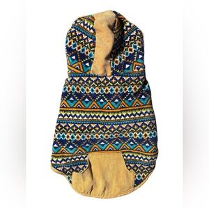 Vibrant Golden Fleece and Faux Fur Dog Sweater